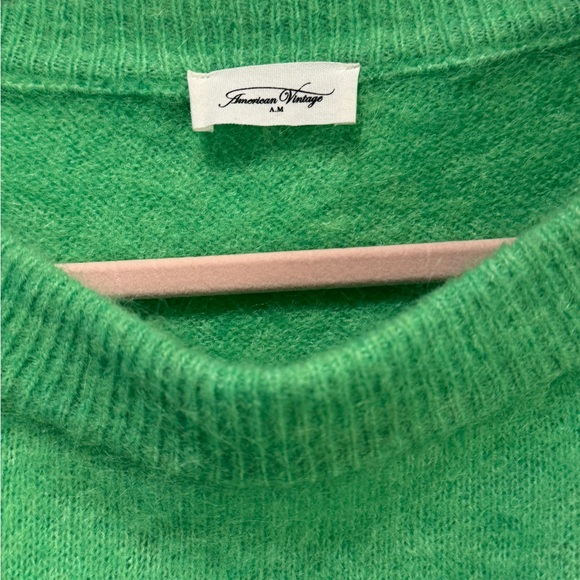 American Vintage Bright Green Crew Neck Sweater - Picture 2 of 4